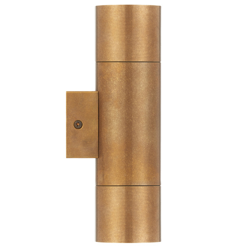 WALSH BRASS EXTERIOR 2x6wGU10max P:86 W:60 H:210 IP65 NATURAL BRASS/ honeycomb
