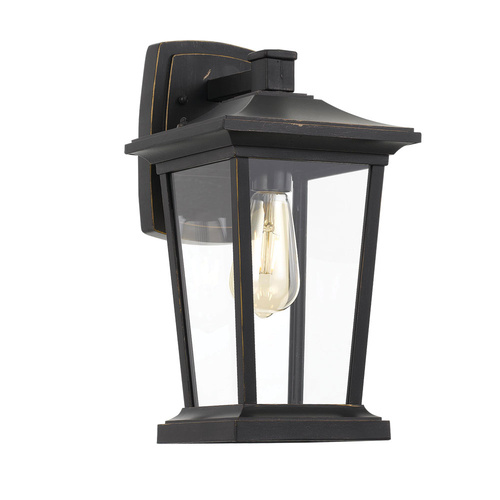 WALTON EXTERIOR WALL BRACKET 25wE27max D:205 H:385 P:250 - IP43 BLACK/CLEAR
