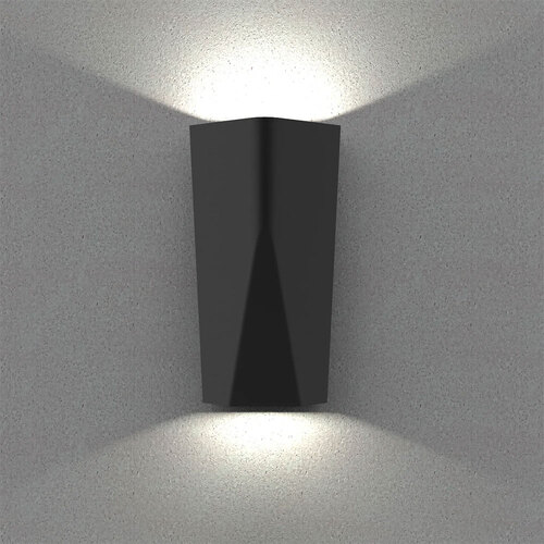 WALL S/M Up/Dn 11W LED TRI 351Lm IP65 WEDGE Dark Grey Alt Beam
