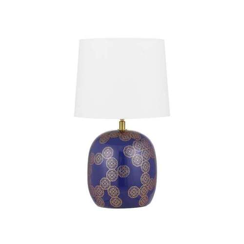 WISHES TABLE LAMP 25wE27max H:420 D:250 inline BLUE / IVORY