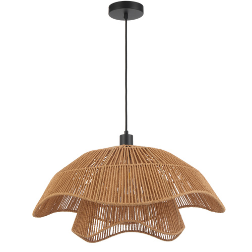 ZAMORA PENDANT 25wE27max D:600 H305 cab.2M BLACK CABLE/NATURAL