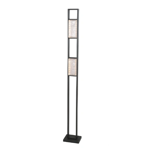 FLOOR LED 16W 3000K 800Lm BLK Housing w/Textured Ice Glass Diffuser x 2 H1620mm