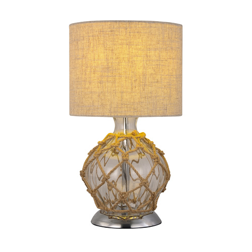 Zalli Clear Glass With Rope Table Lamp 